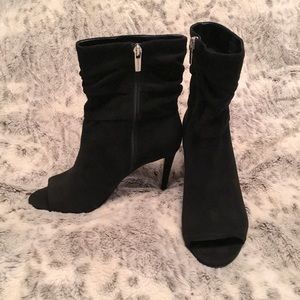 Vince Camuto open toe high heel booties. Size 8